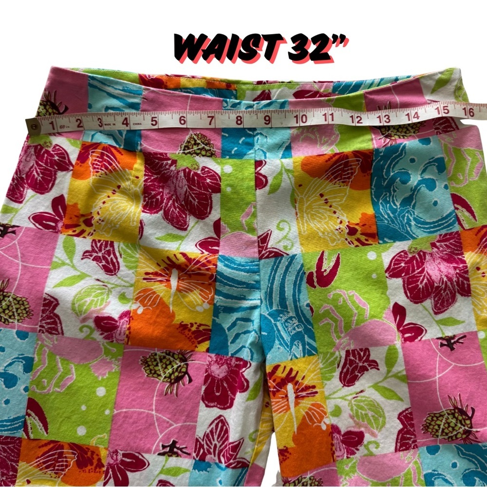 Mountain Lake Multicolor Patchwork Pants Size 8 - image 3